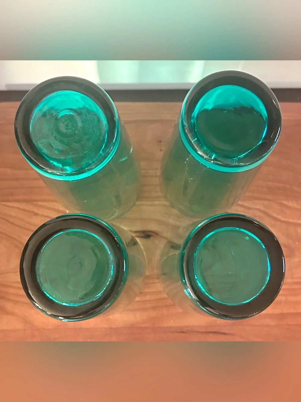 Cristar Bilboa Cooler 16oz Highball Pub Beer Glass Ice Tea Smoke Green SET OF 4